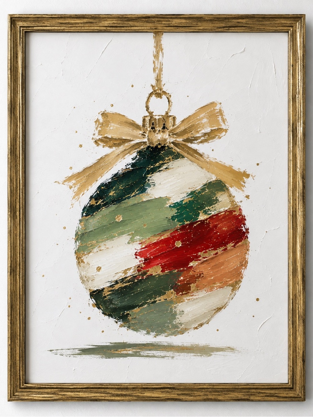 Holiday Christmas Art Print- Ornament | 8.5 x 11 | Unframed Seasonal Wall Déco